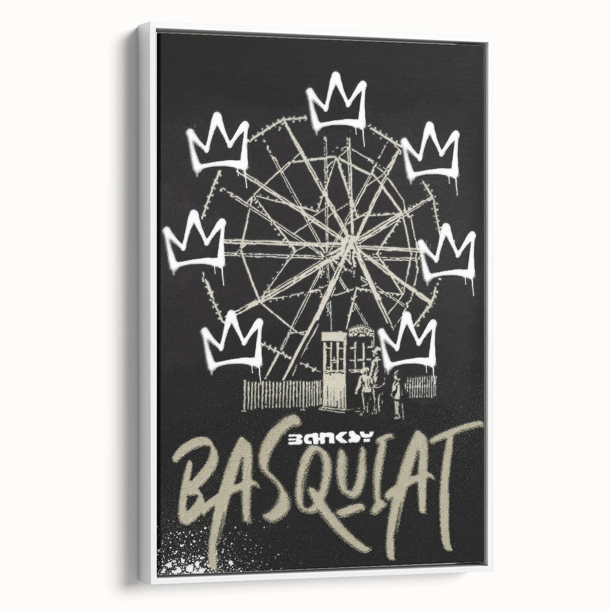Basquiat-Inspired Pop Art Wall Art – Graffiti Ferris Wheel Canvas