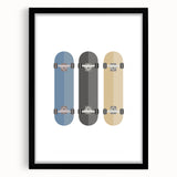 Modern Typography Skateboard Art Print – Minimalist Wall Decor