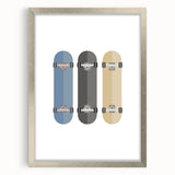 Modern Typography Skateboard Art Print – Minimalist Wall Decor