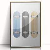 Modern Typography Skateboard Art Print – Minimalist Wall Decor