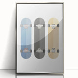 Modern Typography Skateboard Art Print – Minimalist Wall Decor