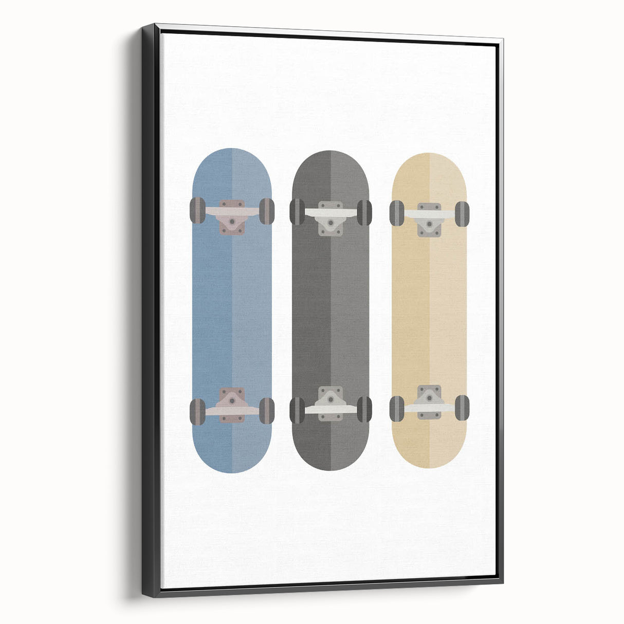 Modern Typography Skateboard Art Print – Minimalist Wall Decor