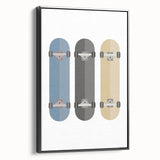 Modern Typography Skateboard Art Print – Minimalist Wall Decor
