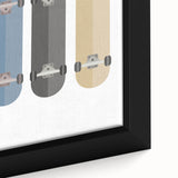Modern Typography Skateboard Art Print – Minimalist Wall Decor