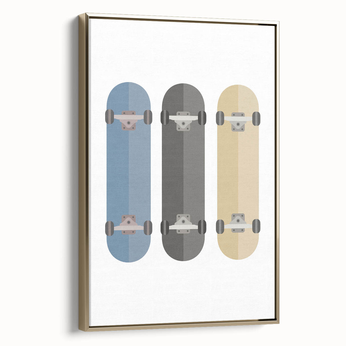 Modern Typography Skateboard Art Print – Minimalist Wall Decor