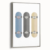 Modern Typography Skateboard Art Print – Minimalist Wall Decor