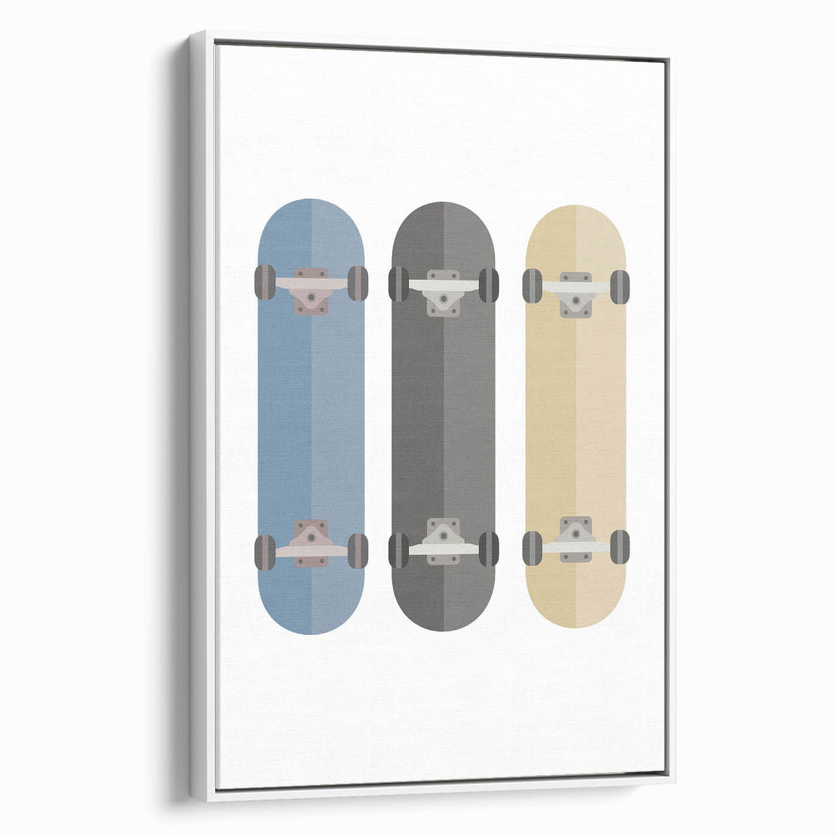 Modern Typography Skateboard Art Print – Minimalist Wall Decor