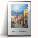 Mid-century modernist art depicting a colorful abstract design on a framed acrylic, suitable for nursery wall art.