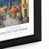 Extra large framed canvas depicting Van Gogh impressionist style with textured, colorful brushstrokes on a black background.