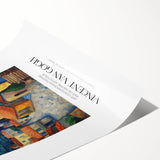 Extra large rolled print featuring Van Gogh-style impressionist floral art in vibrant colors.