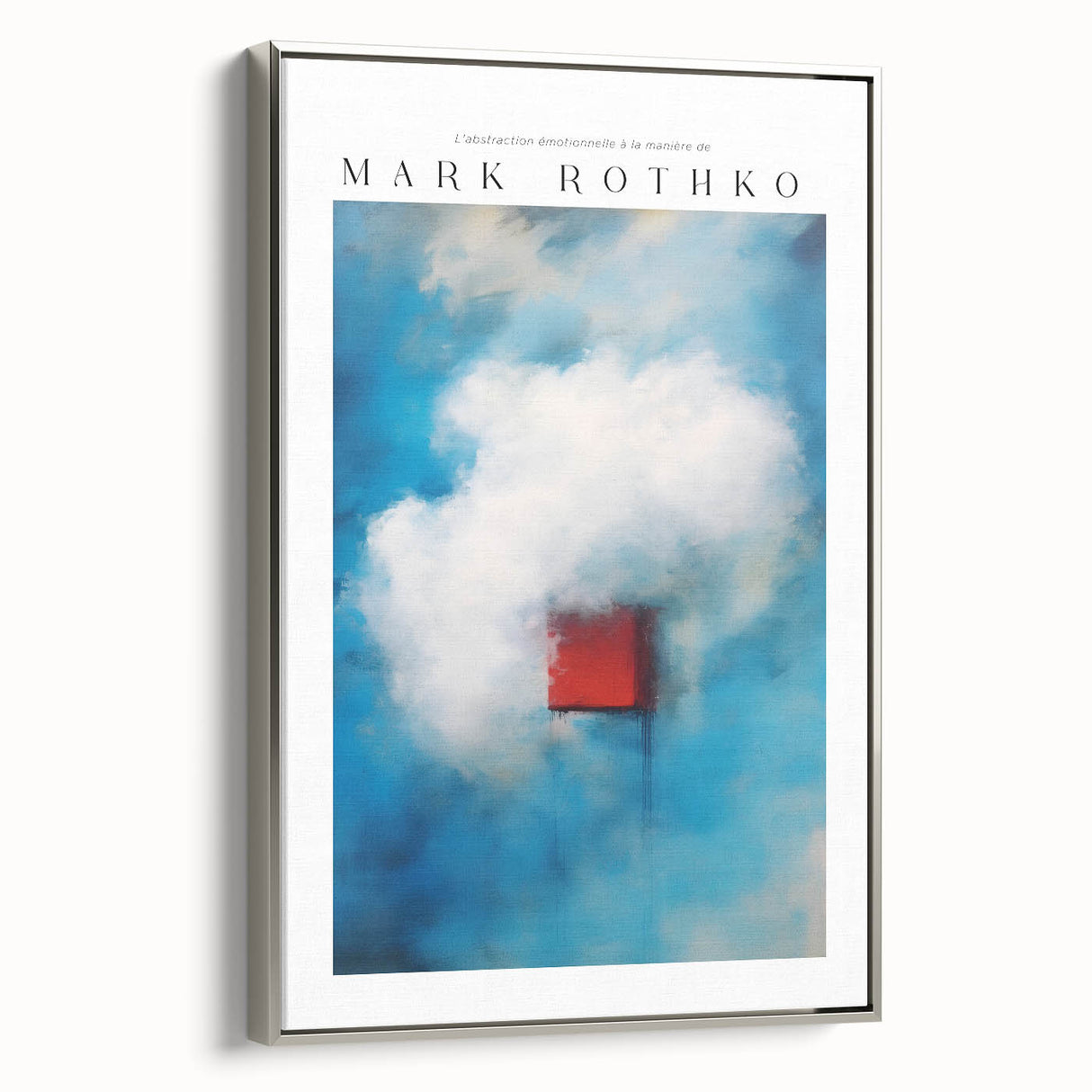 Landscape art painting featuring a modern, abstract design with vibrant colors on a framed canvas.