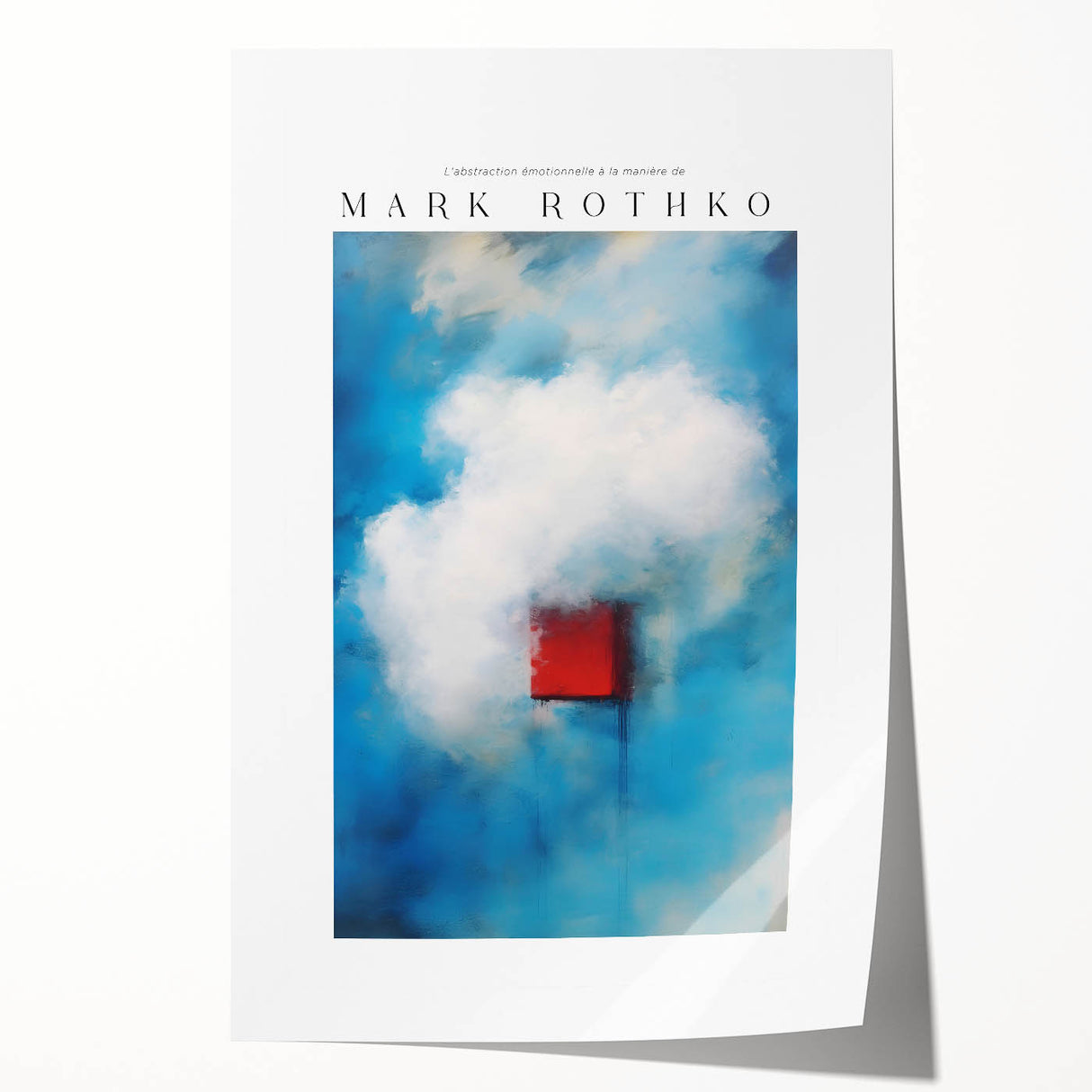 Extra large rolled print of a modern Mark Rothko-inspired abstract with muted earth tones.