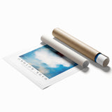 Extra large wall art featuring abstract floral designs in soft pastel shades on a rolled canvas.