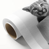 Adorable Cub Bathroom Wall Art - Modern Black and White Decor