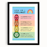 Emotions & Feelings Kids Educational Wall Art – Mood Chart Poster