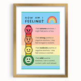 Emotions & Feelings Kids Educational Wall Art – Mood Chart Poster