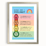Emotions & Feelings Kids Educational Wall Art – Mood Chart Poster