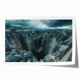 Extra large rolled print of Madagascar scenery with vibrant greens and blues, ideal for art wall dining room.