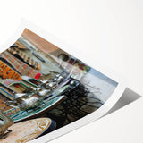 Extra large wall art featuring line art flowers in neutral tones on a rolled print, suitable for large living room spaces.