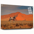 Acrylic print of a large abstract depiction of Namibian scenery in earth tones, ideal for bedroom or dining room decor.