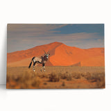 Black and white photograph of Namibian landscape on large stretched canvas, ideal for kitchen wall art or bedroom ambiance.