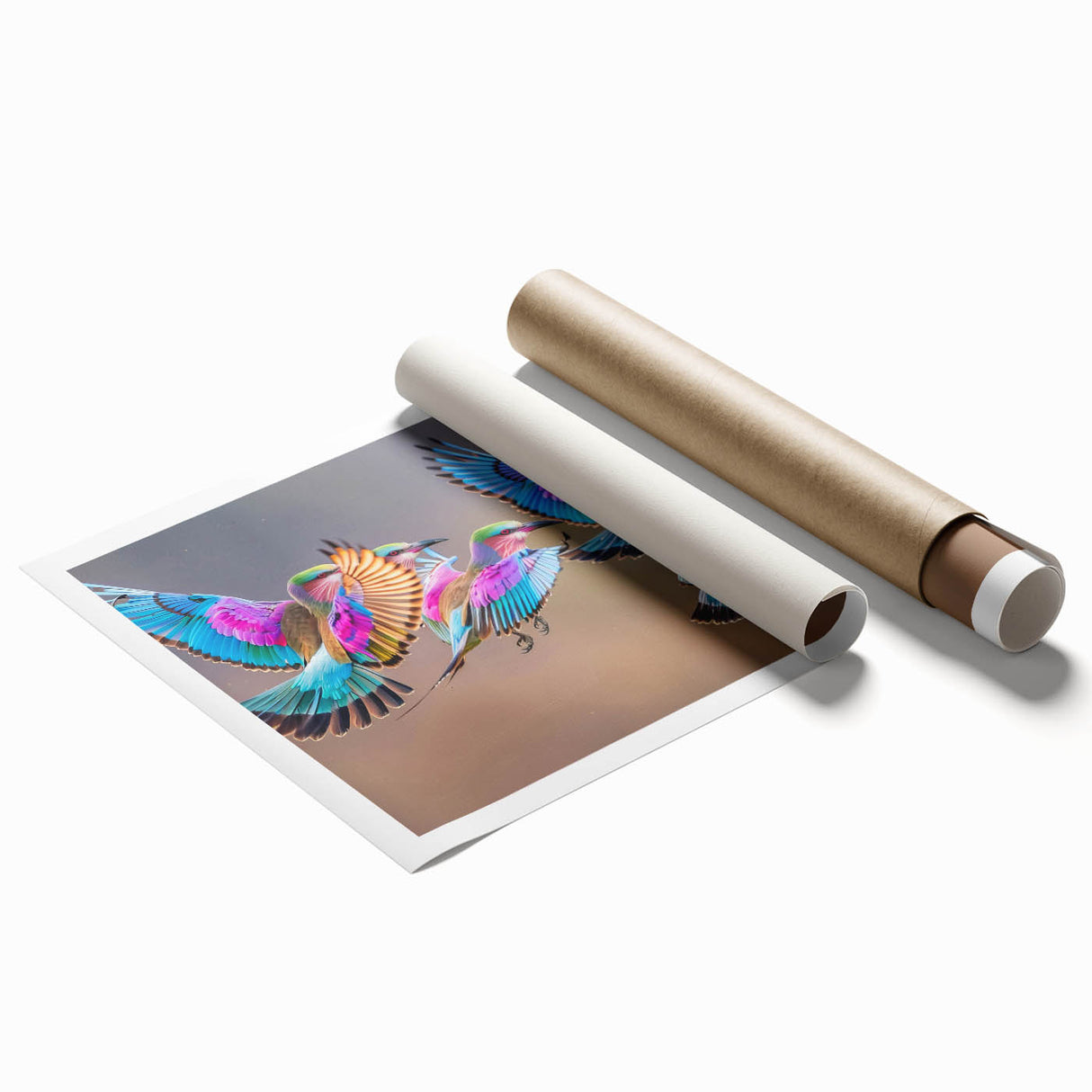 Extra large rolled print featuring a South African landscape with vibrant floral elements.