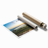 Rolled print of Tanzania scenery with vibrant green flora, ideal for classy bathroom wall art.