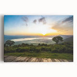 Black and white photo of African savannah on large stretched canvas, ideal for kitchen wall art.