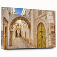 Acrylic print of a Tunisian landscape in muted earth tones, ideal for dining room art.