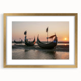 Extra large abstract art print of a textured scenery depicting serene Bangladeshi landscapes in muted earth tones.