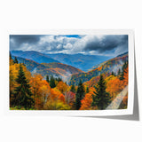 Extra large rolled print of a Georgian Asian landscape with vibrant floral elements, ideal for art wall dining room decor.