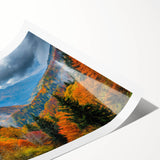 Extra large wall art featuring line art flowers in muted colors on a rolled print, ideal for large living room decor.