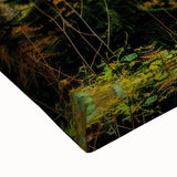 Black and white landscape art painting of a serene Georgian scenery on large stretched canvas.