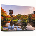Acrylic print of a serene Kyoto landscape in muted earth tones, ideal for bedroom or dining room decor.