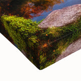 Black and white landscape art painting of Kyoto on large stretched canvas, ideal for bedroom wall decor.