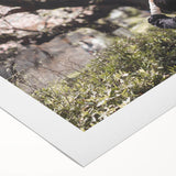 Art deco poster featuring a minimalist Japanese scenery in pastel shades on rolled canvas, suitable for dining room decor.