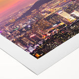 Art deco poster of a serene Korean landscape in muted earth tones on rolled canvas, suitable for dining room decor.