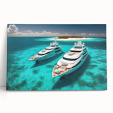 Black and white photograph of the Maldives on stretched canvas, ideal for kitchen wall art or bedroom ambiance.