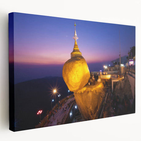Large canvas print of a Myanmar landscape in muted earth tones, suitable for kitchen wall art.