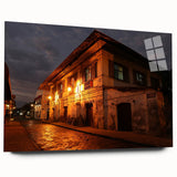 Large abstract wall art depicting a serene Philippine landscape in muted earth tones on acrylic glass.