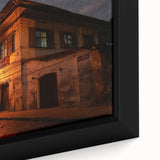Extra large framed canvas featuring a textured, colorful Philippine scenery in black, ideal for living room decor.