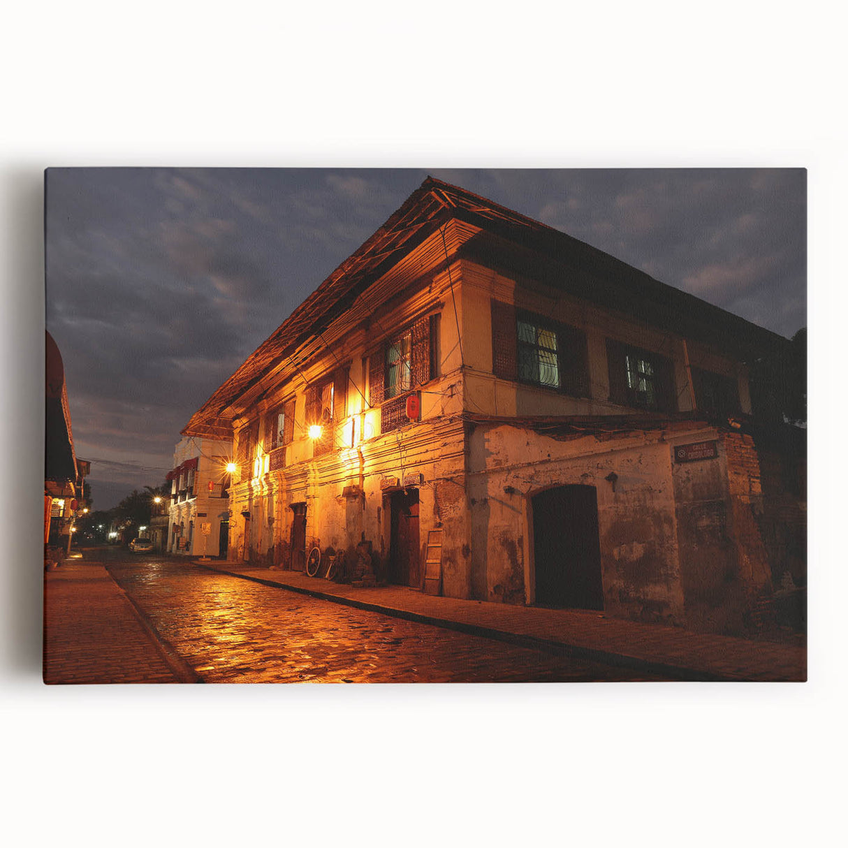 Large black and white canvas print of a Philippine rural landscape, ideal for kitchen wall art.