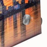 Large abstract wall art of Perth scenery in muted earth tones on acrylic glass, suitable for dining room ambiance.