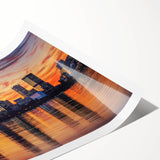 Extra large wall art featuring line art flowers in monochrome, rolled print format, ideal for large living room decor.