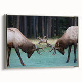 Landscape art painting of Alberta scenery on a framed canvas.