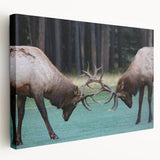 Panoramic view of Alberta's landscape on a stretched canvas, featuring earthy tones, ideal for kitchen wall art.