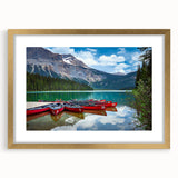 Extra large textured abstract art print of British Columbia scenery in gold frame, ideal for living room decor.