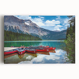 Black and white stretched canvas of British Columbia scenery, ideal for kitchen wall art.