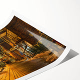 Extra large wall art featuring line art flowers in monochrome, rolled print format, ideal for large living room decor.