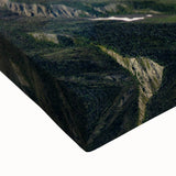 Black and white landscape art painting of Yukon scenery on stretched canvas, suitable for bedroom wall art.